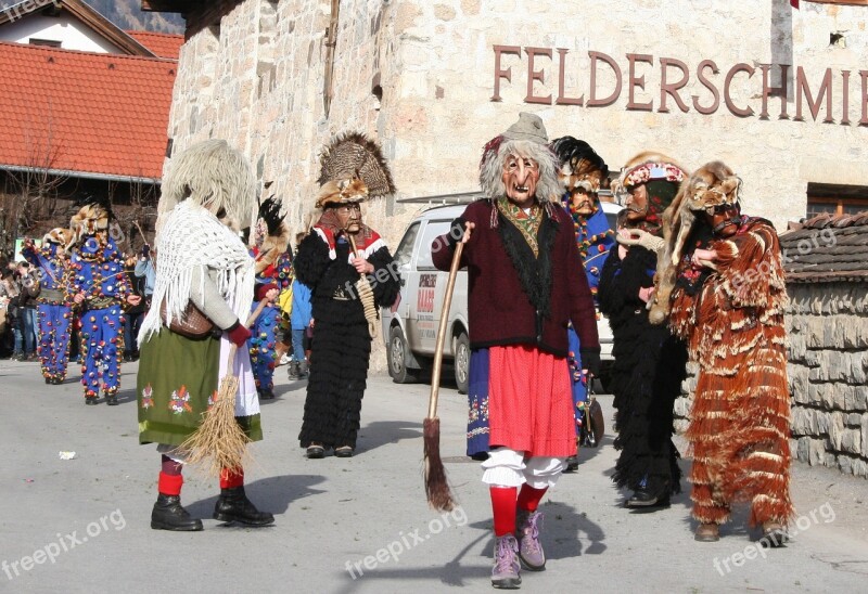 Carnival Parade Tyrol Customs Absam Muller And Slush Gerer