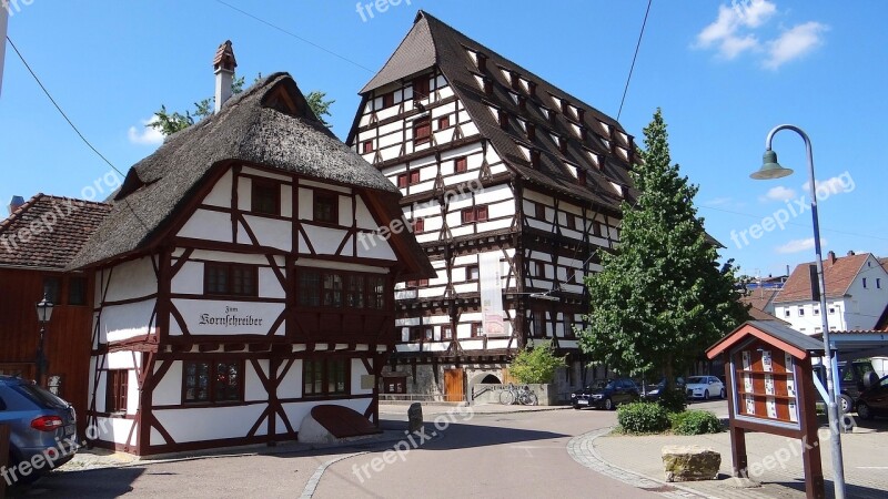 Geislingen Grain Scribe House Reed Reetdach Fachwerkhäuser Historic Center