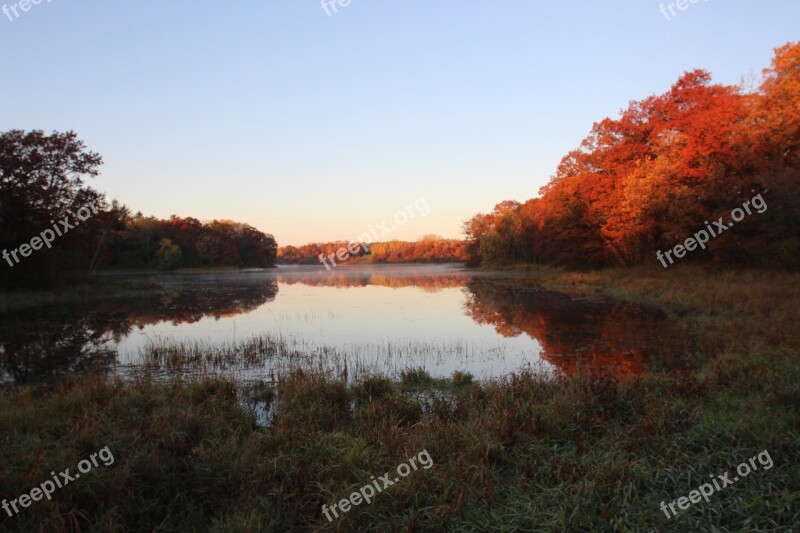 Fall Color Lake Ref Autumn Nature