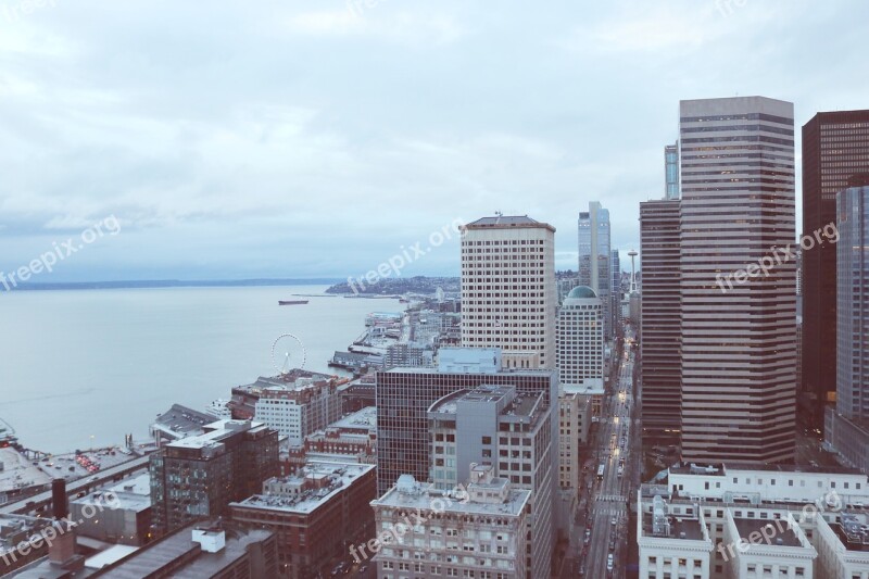 Seattle City Skyline Washington Cityscape