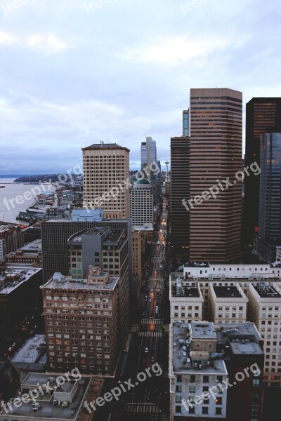 Seattle City Skyline Washington Cityscape