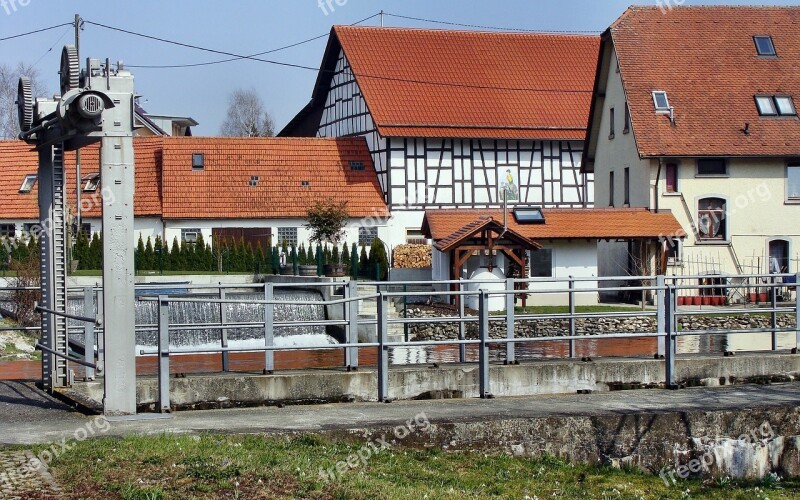 Hermaringen Mill Weir Brenz Waterwheel