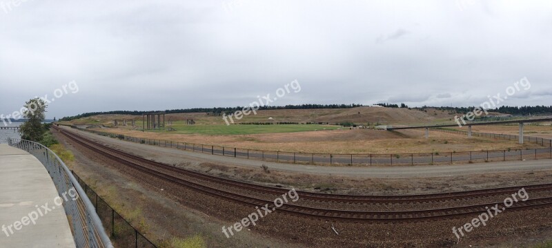 Panorama Train Tracks Railway Track Train