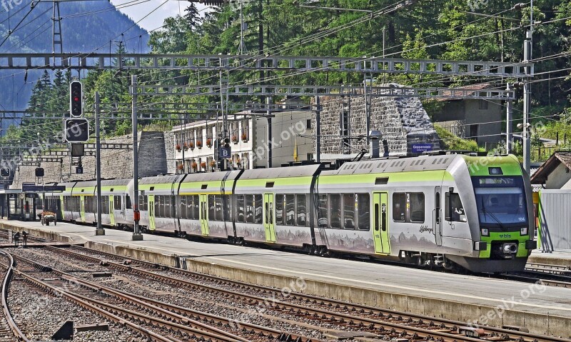 Switzerland Lötschberg Railway Station Goppenstein South Portal