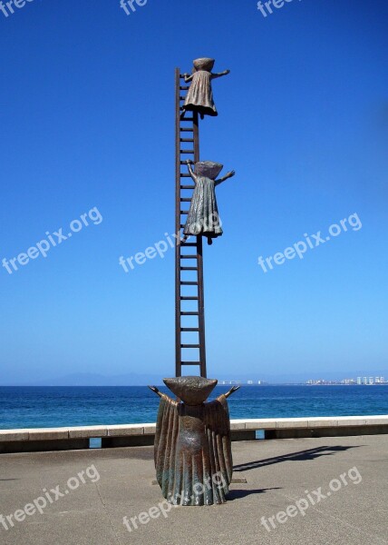 Sculpture Mexico Puerto Vallarta Beach Alien