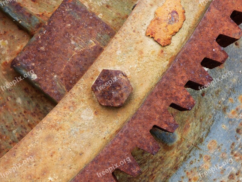 Gear Mechanism Iron Old Rusty