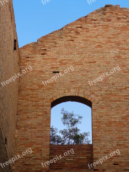 Wall Window Factory Ruin Industrial Architecture