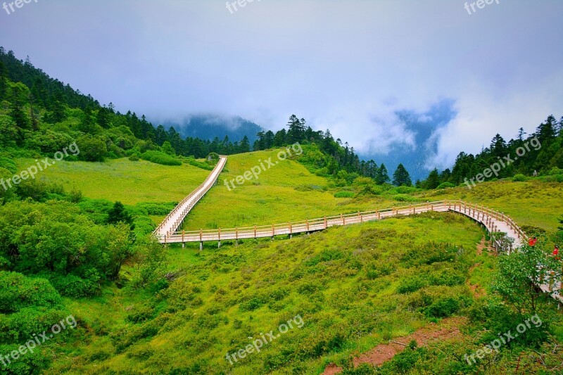 Mountain Plank Clouds Free Photos