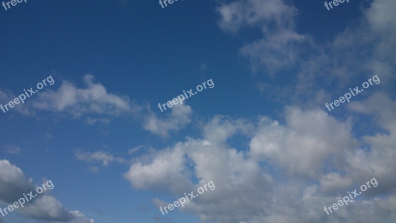 Blue Sky White Clouds Himmel Free Photos