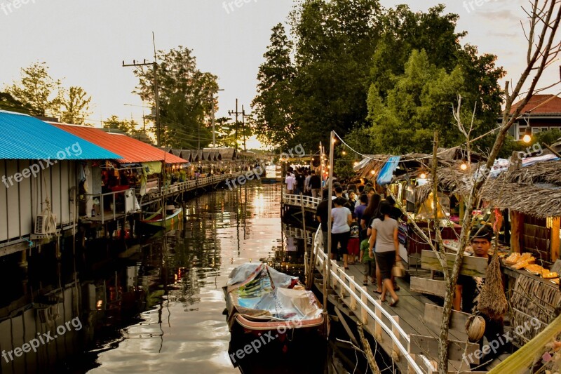 Water Market River Communities Plaza Retro Market Free Photos