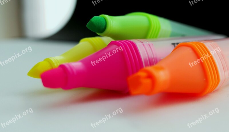 Marker Highlighter Mark Office Supplies Felter