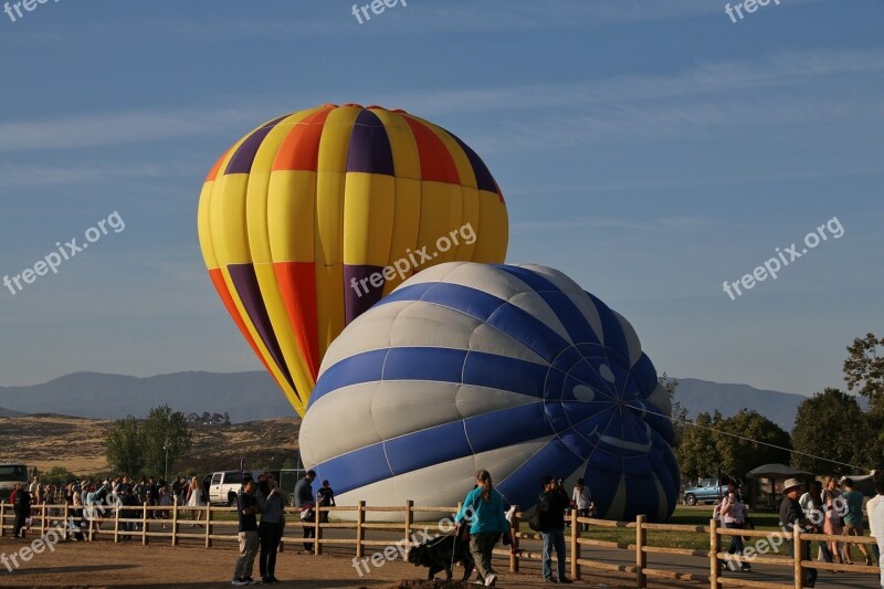 Balloons Hot Air Rising Sky Colorful