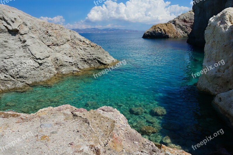 Milos Turquoise Sea View Rocks