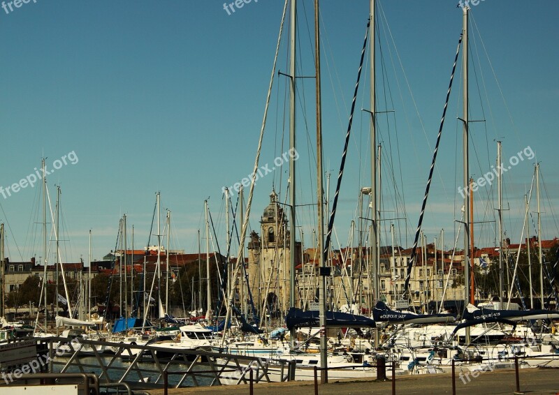 La Rochelle City Promenade Harbor Ships South Of France