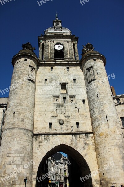 La Rochelle France City Tower City Wall Church