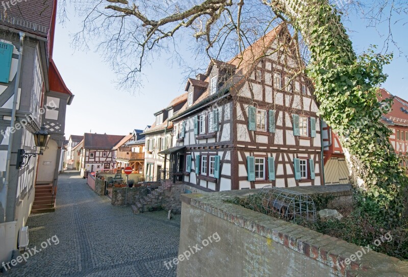 Oberursel Hesse Germany Historic Center Truss