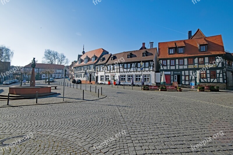 Oberursel Hesse Germany Historic Center Truss