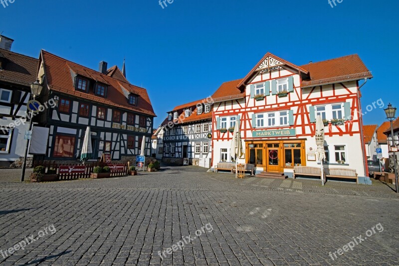 Oberursel Hesse Germany Historic Center Truss