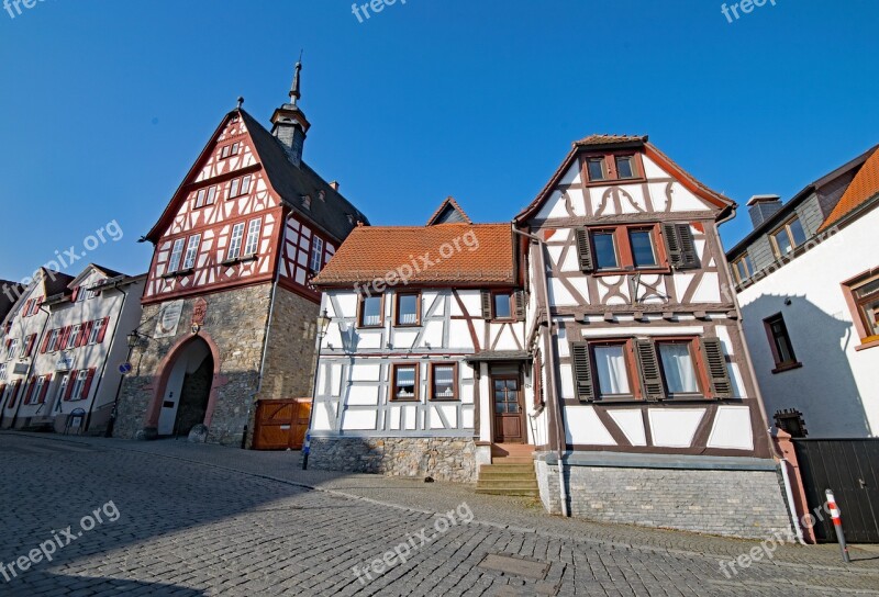 Oberursel Hesse Germany Historic Center Truss