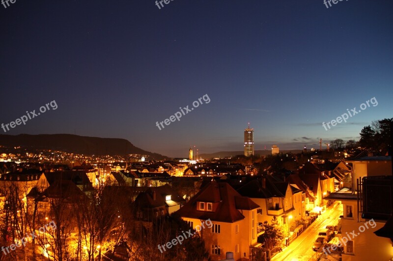 Jena Night Photograph City Lights City Free Photos