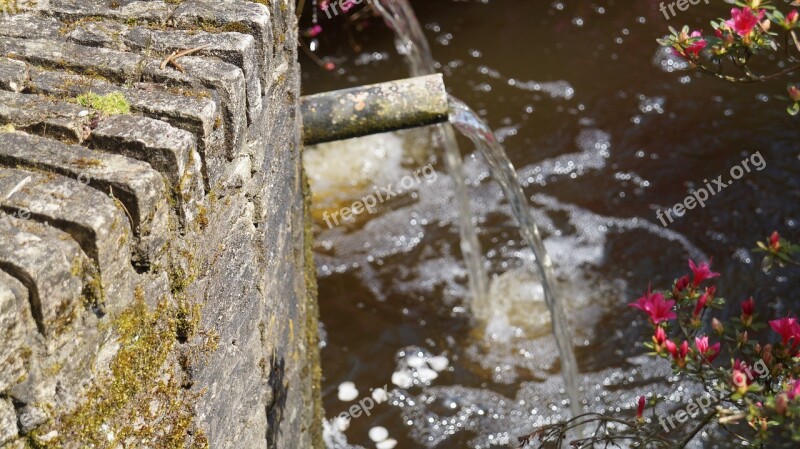 A Fountain Gemaurter Overflow In Keukenhof Free Photos