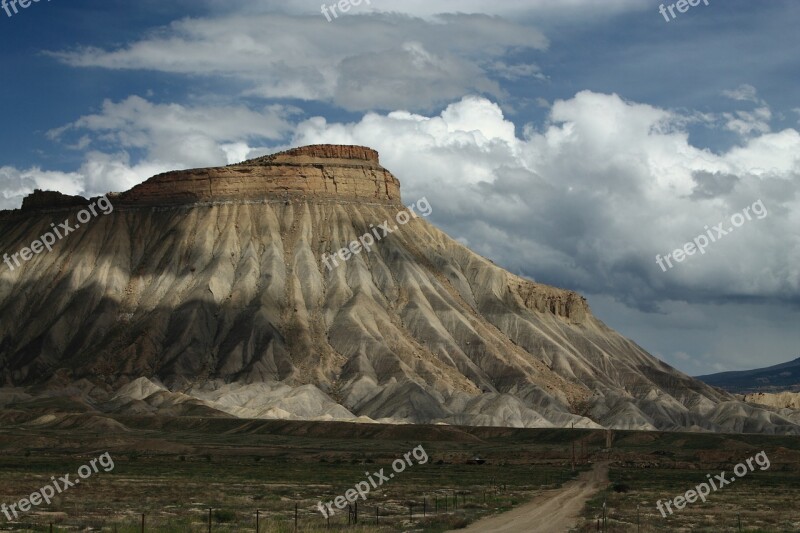 Mt Garfield Mountains Colorado Mesa Sky