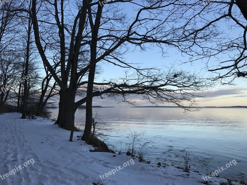 Winter Water Ocean Snow Nature