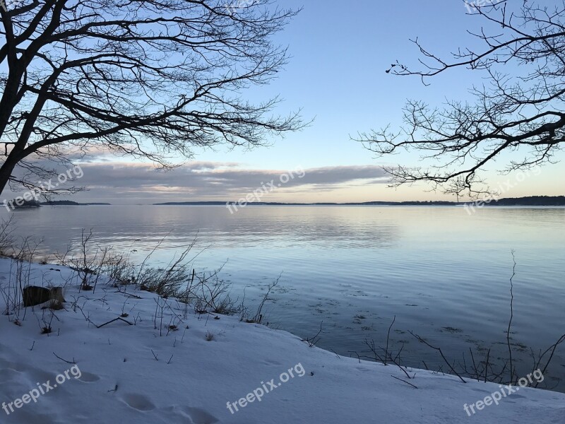 Winter Water Ocean Snow Nature