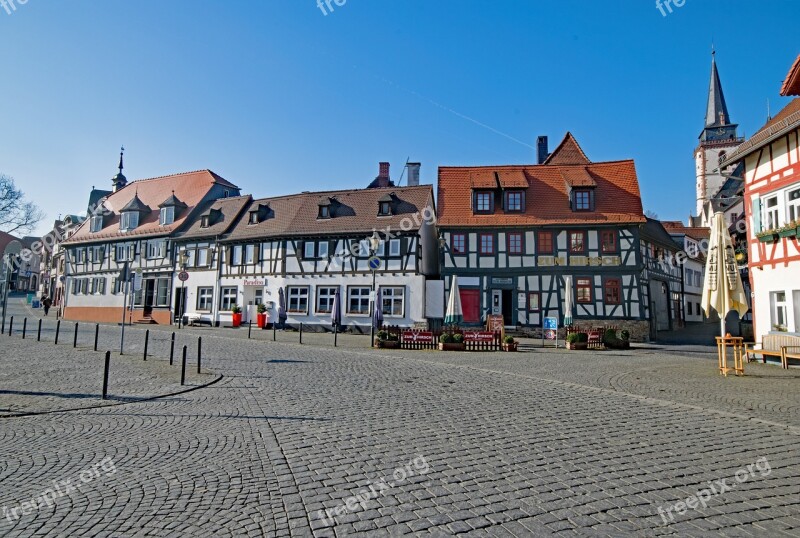 Oberursel Hesse Germany Historic Center Truss