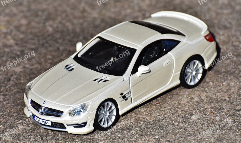 Mercedes Benz Sl 65 Amg White Auto Sports Car