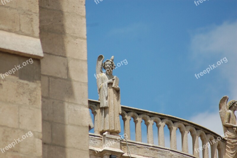 Angel Architecture Sculpture Gothic Burgos Cathedral