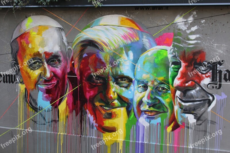 Murals Pope Pope Paul Vi Pope Benedict Xvi Pope John Pope John Paul