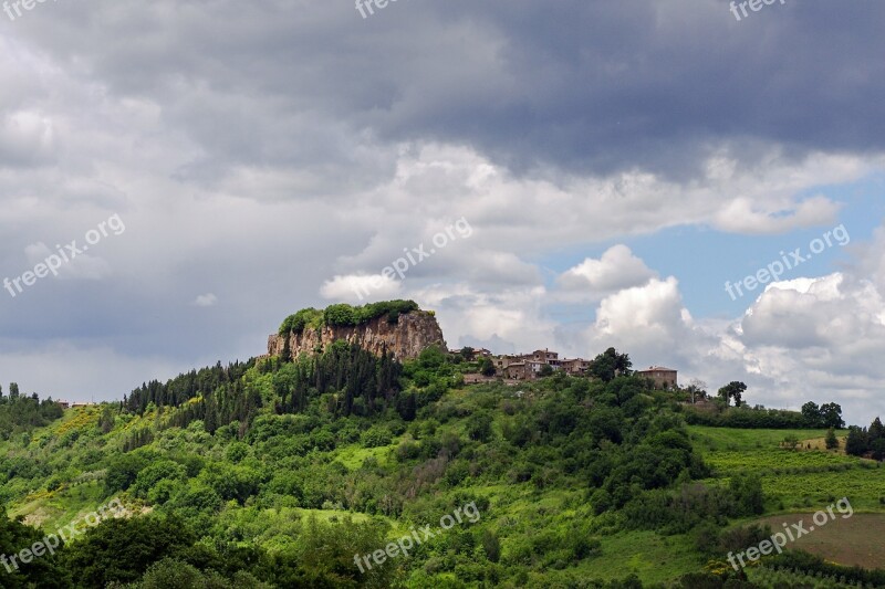 Rock Ripesena Medieval Village Orvieto Umbria Italy