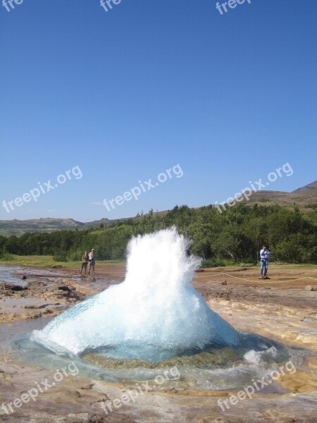 Iceland Geyser Holiday Free Photos