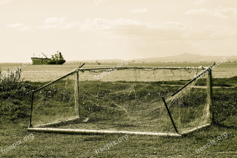 Goalpost Broken Rusty Decay Wear