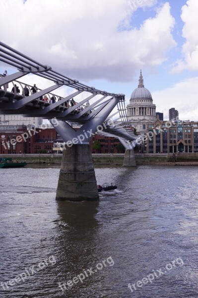 London St Paul Millenium Bridge Free Photos