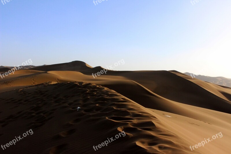 Desert In Xinjiang Footprint Free Photos