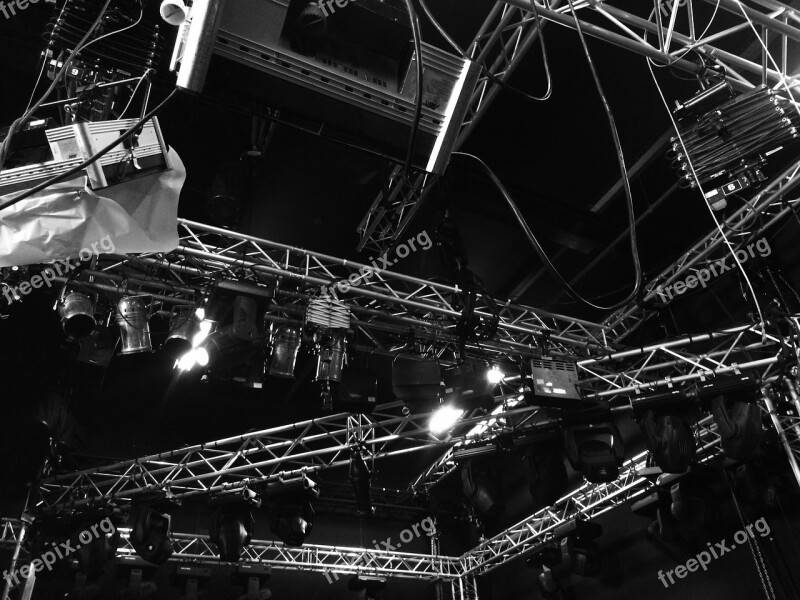 Light Rig Black And White Equipment Industrial