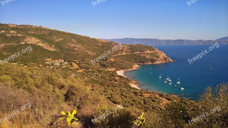 Corsica Bay Yachts Coastal Road Panorama