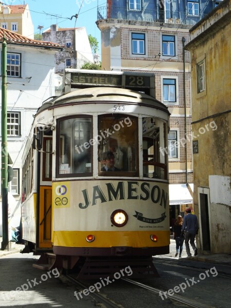 Tram City Lisboa Town Traffic