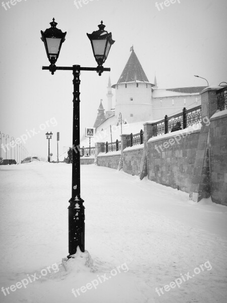 Lantern Street The Kremlin Kazan Winter