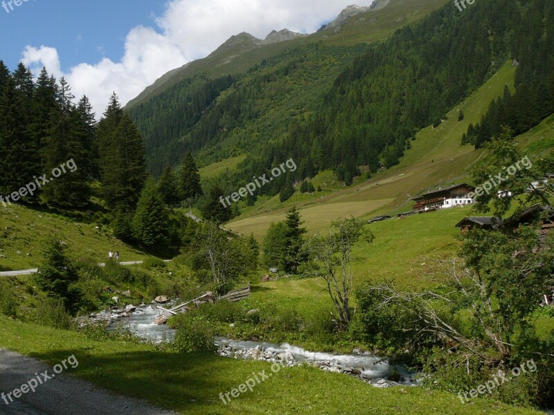 Austria Valley Creek Landscape Alpine