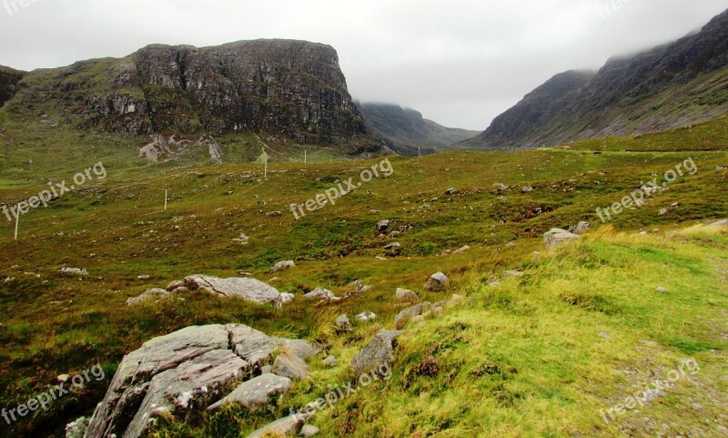 Scotland Mountain Bealach Na Ba Scottish Landscape