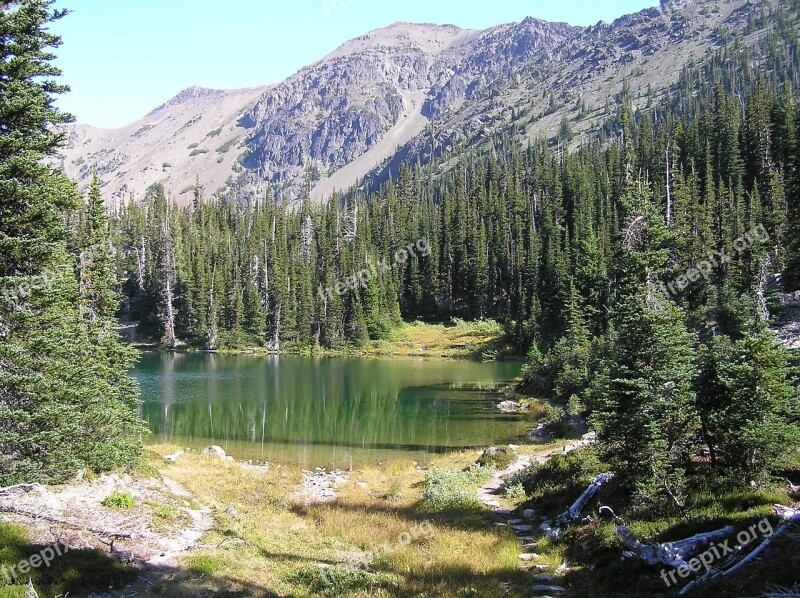 Landscape Royal Lake Peaks Olympic National Park Washington