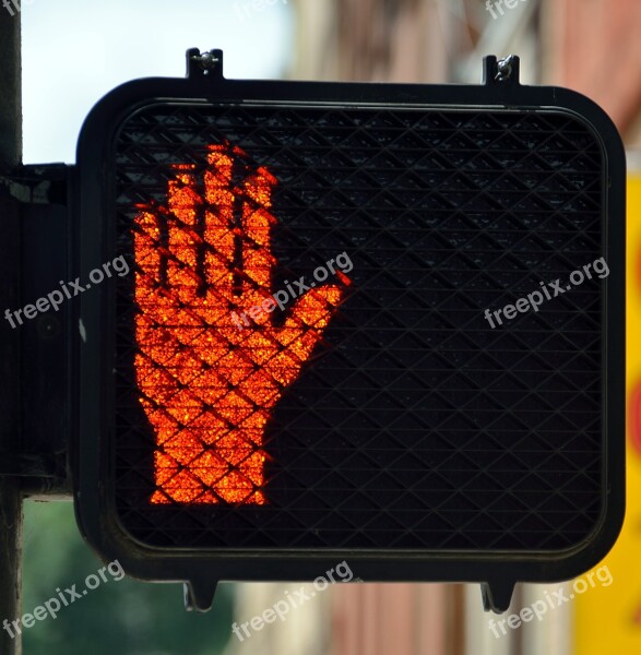 Crossing Signal Light Street Safety Traffic