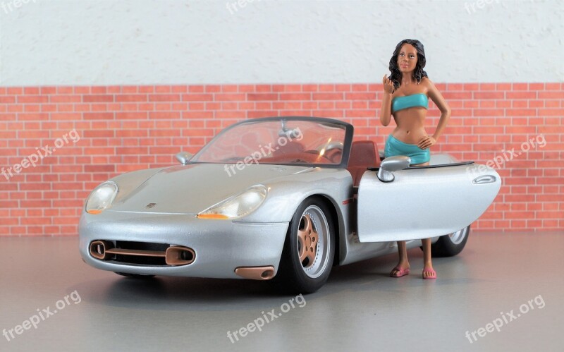 Model Car Porsche Boxster Sporty Silver