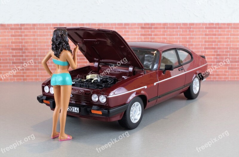 Model Car Ford Capri Model Diorama