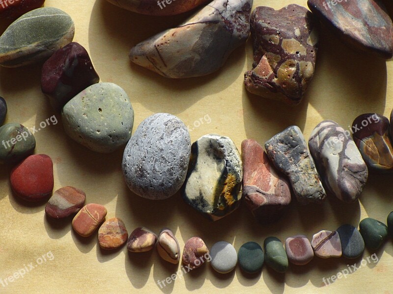 Colorful Stone Stones Deco Structure Pebbles