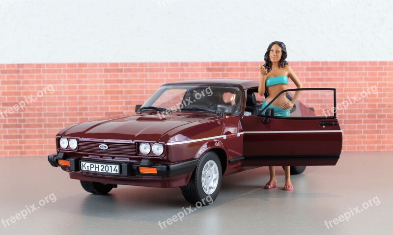 Model Car Ford Capri Model Diorama