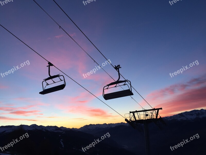 Mountain Ski Chair Lift Free Photos